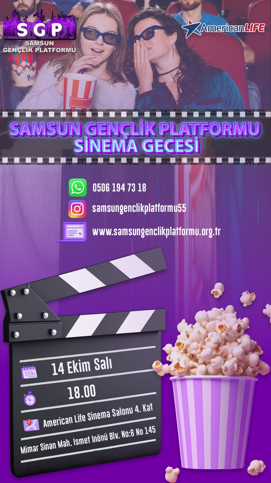 SAMSUN GENÇLİK PLATFORMU SİNEMA GECESİ